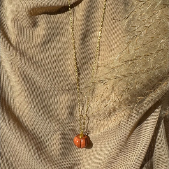 Pumpkin Crystal Gemstone Gold Necklaces - Picture 11 of 13